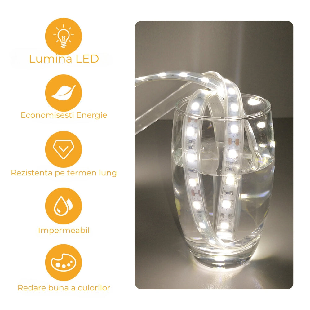 Oglinda tip Panou Radiant, cu lumina LED, 580W