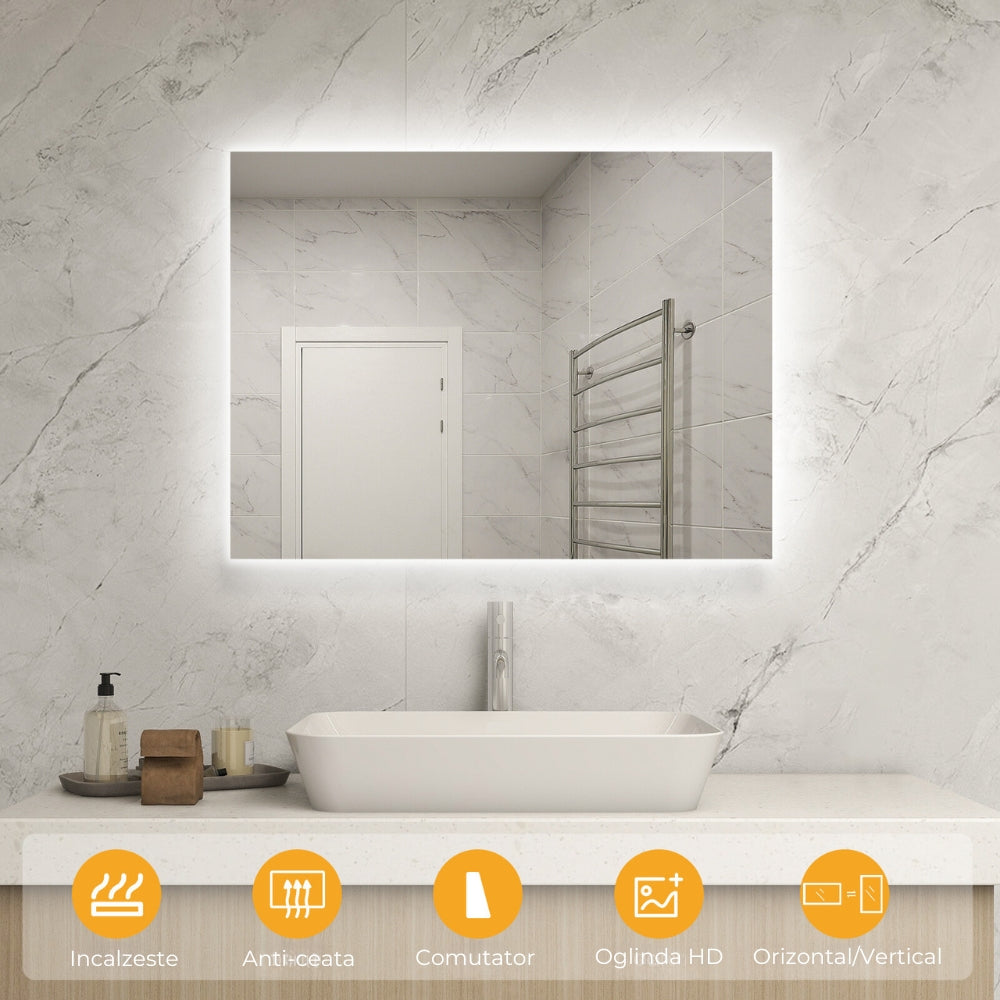 Oglinda tip Panou Radiant, cu lumina LED, 580W
